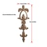 2 Piece Carved Wooden Rose Applique Furniture Decorative Trim Set 1