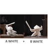 White Ceramic Samurai Figurine Geometric Oriental Warrior Decor 10