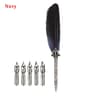 Luxury Feather Quill Pen Set Vintage Calligraphy Pen With 5 Nibs Gift Box 2