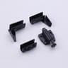 Glass Door Hinge Zinc Alloy Non Perforated Cabinet Glass Hinge Set Of 2 4