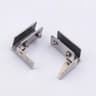 Glass Door Hinge Zinc Alloy Non Perforated Cabinet Glass Hinge Set Of 2 1