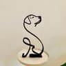 Modern Wrought Iron Dog Figurine Abstract Animal Sculpture Home Decor 5