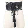 Japanese Kimono Bow Belt Floral Satin Corset Waistband For Women 3