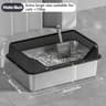 KEMORELA XL Stainless Steel Cat Litter Box With Lid 5