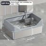 KEMORELA XL Stainless Steel Cat Litter Box With Lid 7