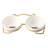 Ceramic Double Cat Bowl For Comfortable Food And Water Feeding 8