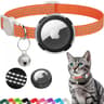 Reflective AirTag Cat Collar Breakaway With Bell Holder Case For Kittens Lightweight Safety Trackin 9