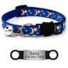 Reflective Star Moon Personalized Cat Collar With Engraved Nameplate Bell For Kitten Safety 1