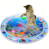 Spill Proof Cat Water Mat With Floating Fish For Indoor Boredom Relief And Playtime Fun 1