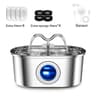 32L Stainless Steel Pet Water Fountain With Quiet USB Pump 4