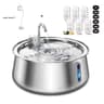 4L Stainless Steel Cat Water Fountain With Ultra Quiet Pump 4