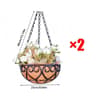 Coconut Style Hanging Planter Basket With Iron Chain 2