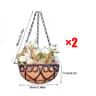 Coconut Style Hanging Planter Basket With Iron Chain 4