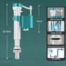 Adjustable Silent Bottom Entry Toilet Cistern Fill Valve 1