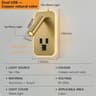 Rotatable LED Wall Reading Light With Type C USB Charging 9