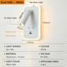 Rotatable LED Wall Reading Light With Type C USB Charging 8
