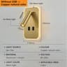 Rotatable LED Wall Reading Light With Type C USB Charging 3