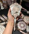 Flower Knows Sweetie Bear Hand Mirror Creamy Pink Vanity Mirror 10