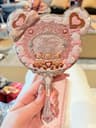 Flower Knows Sweetie Bear Hand Mirror Creamy Pink Vanity Mirror 2