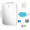 Acrylic Shower Shaving Mirror Portable Fogless Bathroom Mirror With Hook 2