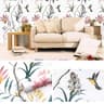 Black And White Floral Peel And Stick Wallpaper Removable Bird Contact Paper 5