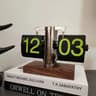 Retro Automatic Flip Desk Clock Large Display Battery Powered Table Clock 11