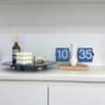 Retro Automatic Flip Desk Clock Large Display Battery Powered Table Clock 15