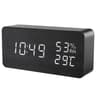 Wood Grain LED Digital Alarm Clock With Voice Control And Temperature Display 7