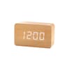 Wooden LED Digital Alarm Clock With Voice Control And Temperature Display 1