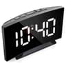 IDEABEL Silent LED Mirror Alarm Clock With Large Digital Display 4