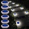 6 Pack Solar Driveway Lights IP68 Waterproof Blue LED Step Lights 1