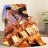 Levi Ackerman Anime Throw Blanket Soft Chibi Plush Blanket 6