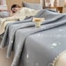 3 Layer Cotton Gauze Blanket Lightweight Pure Cotton Throw 1