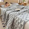 3 Layer Cotton Gauze Blanket Lightweight Pure Cotton Throw 15