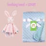 Personalized Minky Baby Blanket And Bunny Comforter Set 7