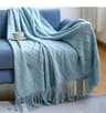 Nordic Knitted Throw Blanket With Tassels Soft Textured Sofa Cover 8