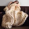 Chenille Chunky Knit Throw Blanket Soft Giant Yarn Couch Blanket 5