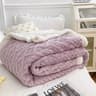 Soft Plaid Winter Fleece Blanket Warm Plush Sofa Bed Throw 2