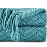 Battilo Chenille Knit Throw Blanket Soft Thick Decorative Sofa Throw 10