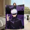 Gojo Satoru Anime Flannel Throw Blanket Soft Plush Bed Cover 7