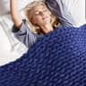 Chunky Knit Weighted Blanket Soft Breathable Queen Size Throw 3