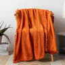 Christmas Green Fleece Throw Blanket With Pom Fringe 6