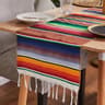Colorful Mexican Serape Table Runner Woven Fringe Party Decor 1