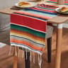 Colorful Mexican Serape Table Runner Woven Fringe Party Decor 0