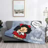 Love Mafalda Soft Flannel Fleece Cartoon Throw Blanket 12