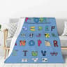 Alphabet Lore Flannel Throw Blanket Soft Lightweight Cartoon Sofa Blanket 16