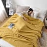 Summer Waffle Cotton Blanket Lightweight Knitted Bed Throw 3