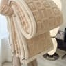 Taffeta Velvet Carved Blanket Thick DoubleSided Plush Throw 3