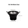 12V 3W COB LED Recessed Downlight For Cabinet And Ceiling Lighting 1