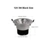 12V 3W COB LED Recessed Downlight For Cabinet And Ceiling Lighting 3
